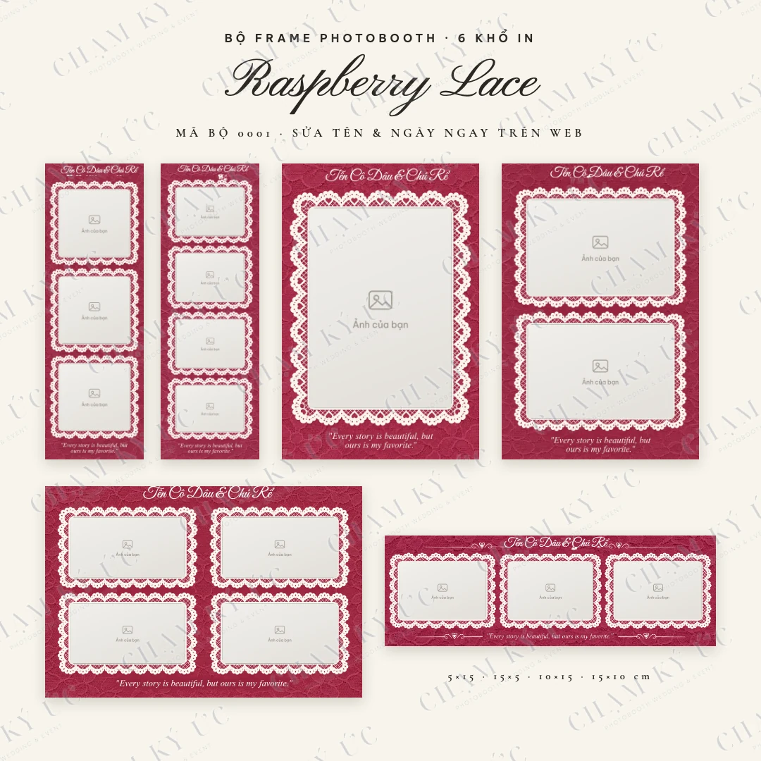 Bộ frame Raspberry Lace