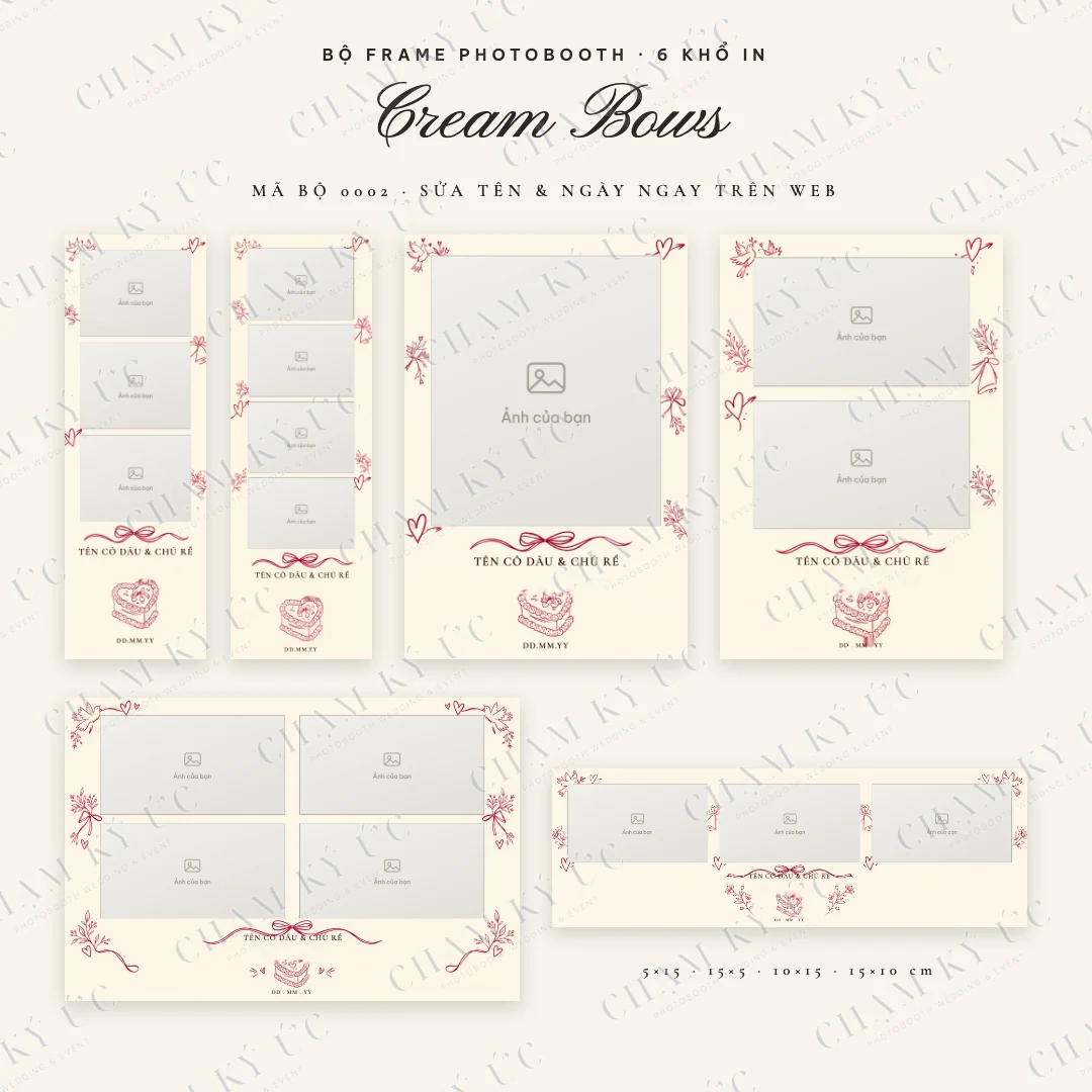 Bộ frame Cream Bows
