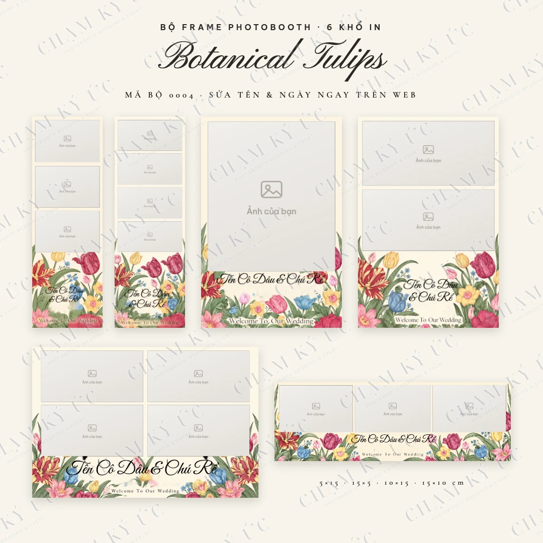 Bộ frame Botanical Tulips