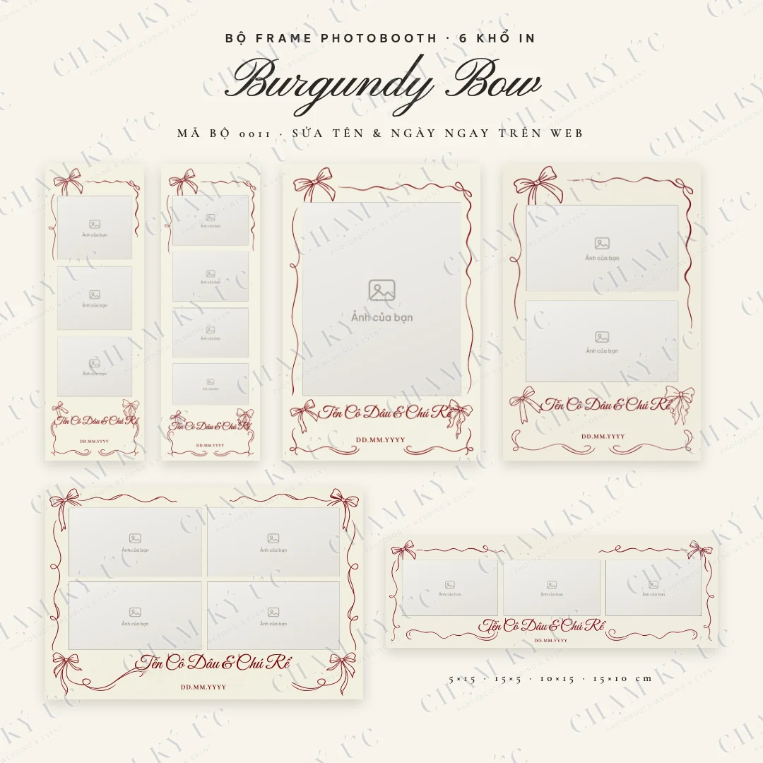 Bộ frame Burgundy Bow