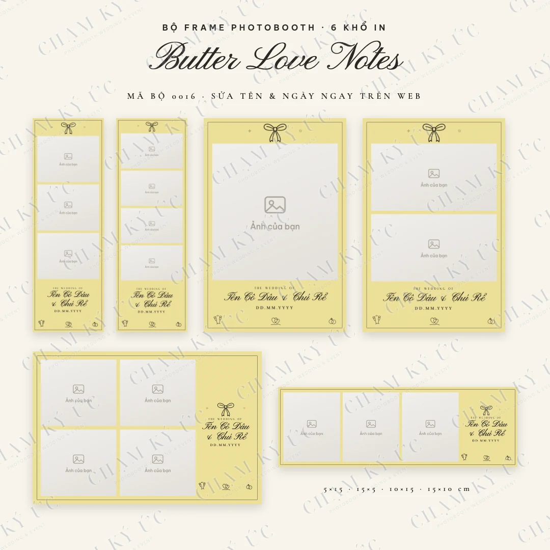 Bộ frame Butter Love Notes