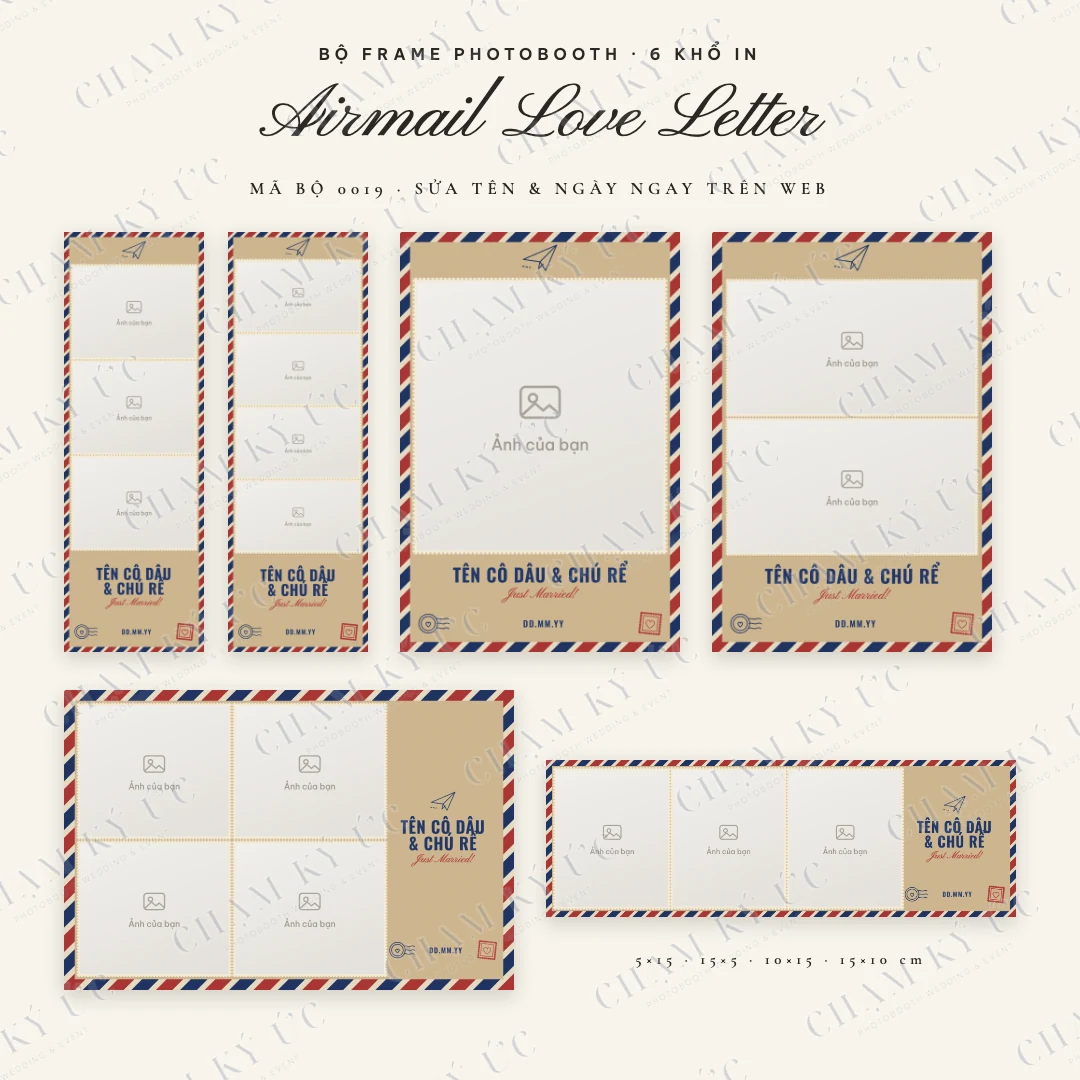 Bộ frame Airmail Love Letter