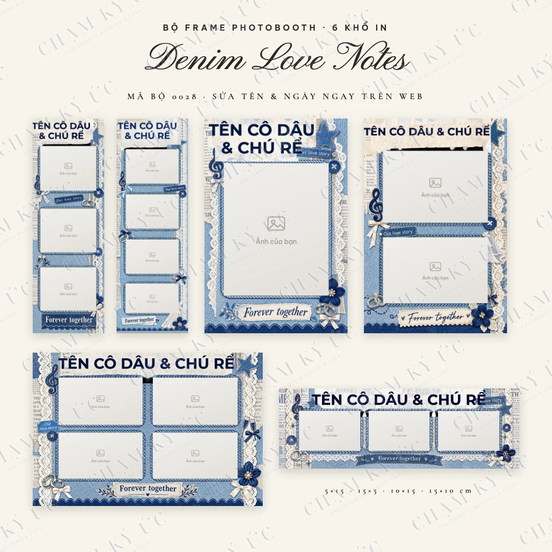Bộ frame Denim Love Notes
