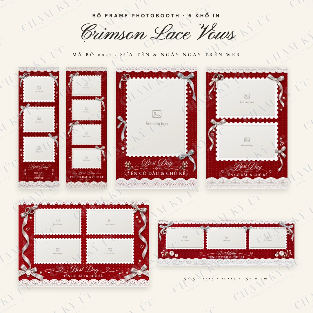 Bộ frame Crimson Lace Vows