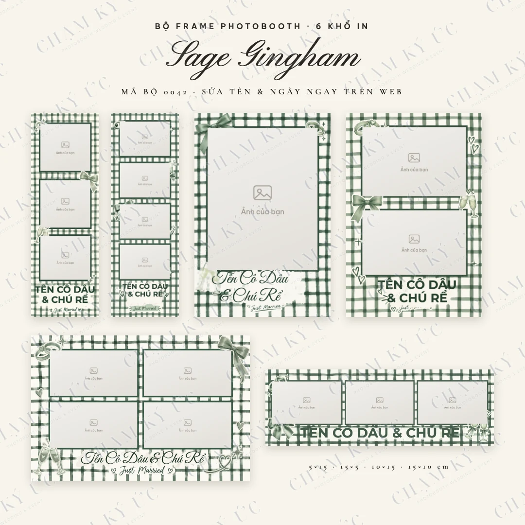 Bộ frame Sage Gingham