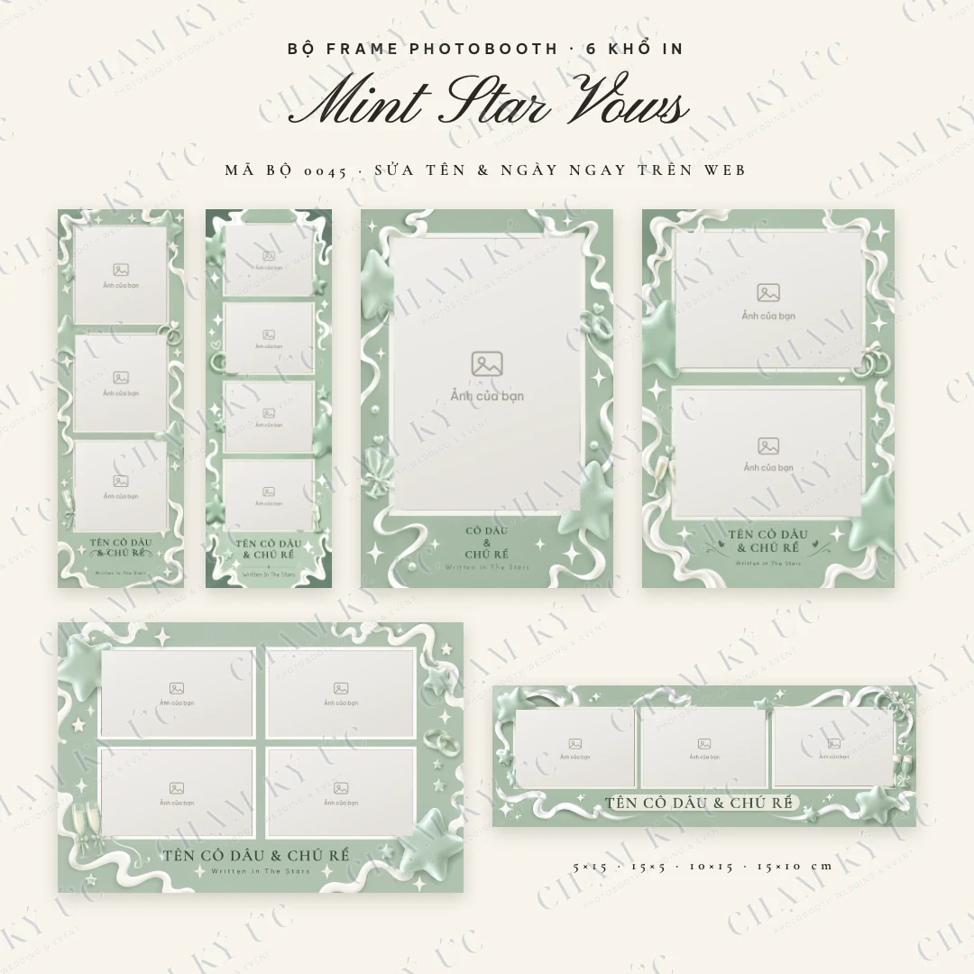 Bộ frame Mint Star Vows