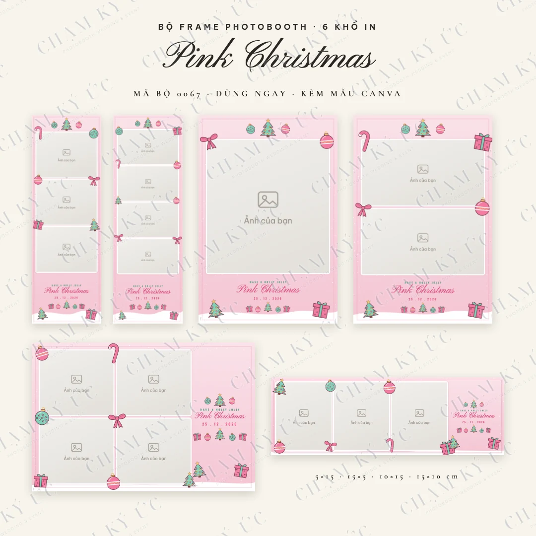 Bộ frame Pink Christmas