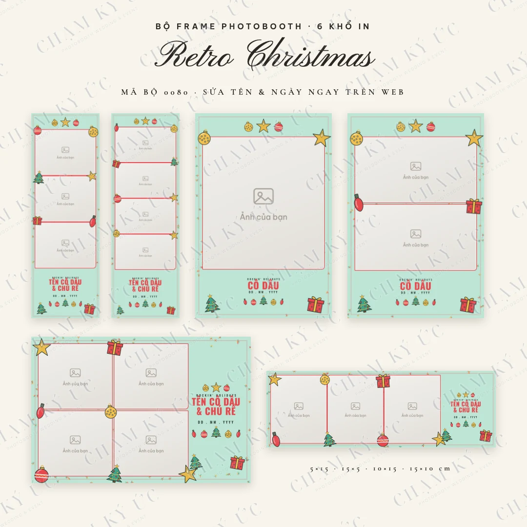 Bộ frame Retro Christmas