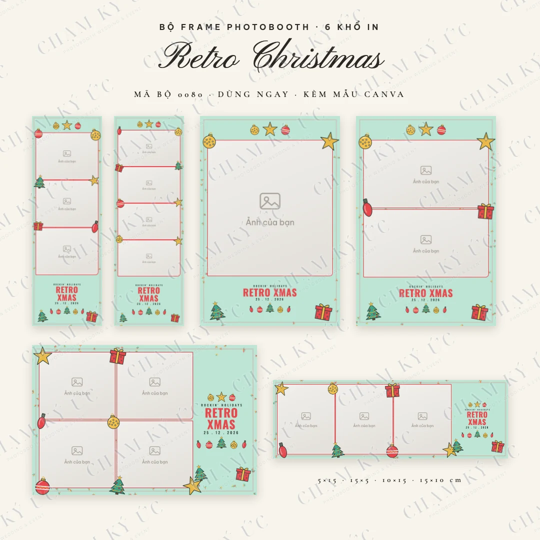 Bộ frame Retro Christmas